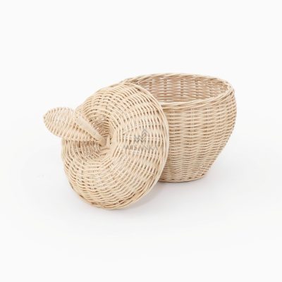Basket B (Apple) - Wicker Basket with Lid - Open