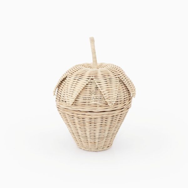 Basket C (Strawberry) - Wicker Basket with Lid