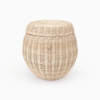 Basket D (Watermelon) - Wicker Basket with Lid