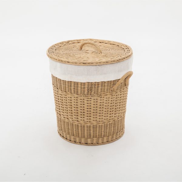 Donna Laundry Basket - Rattan Laundry Basket με Καπάκι