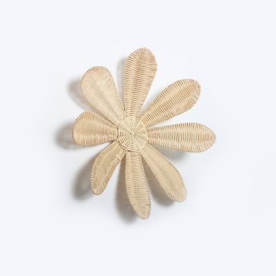Flower Wall Deco - Rattan Boho Wall Decor - medium