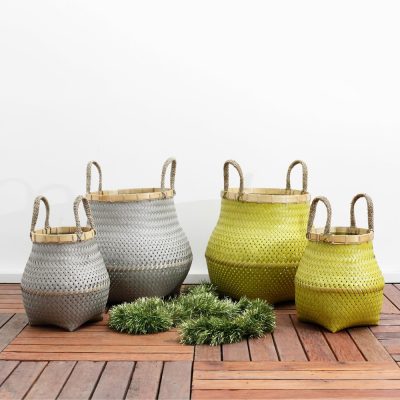 Gucci Dandang Round Basket - Bamboo Wicker Storage