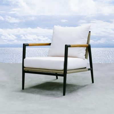Hunter Occasional Chair - Luxurious Boucle Outdoor Chair - front perspective