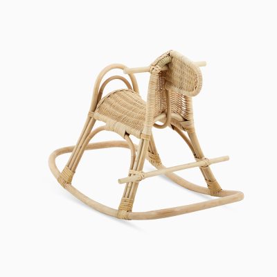 Knight Rocker - Natural Rattan Enfant Rocking Chair