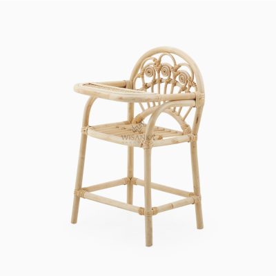 Mitha Doll High Chair - Natural Rattan Baby Doll HighChair