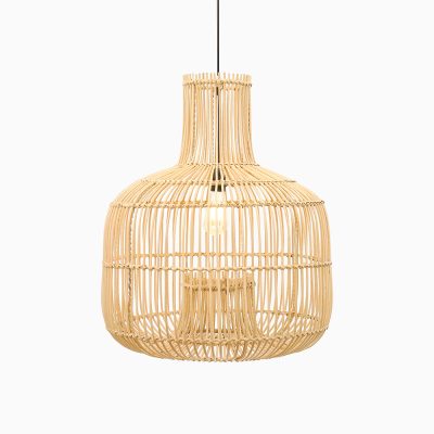 Randal Hanging Lamp - Natural Rattan Hanging Flowerpot Lamp
