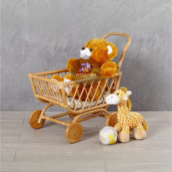 Rossy Doll Pram - Doğal Rattan Oyuncak Bebek Yatağı