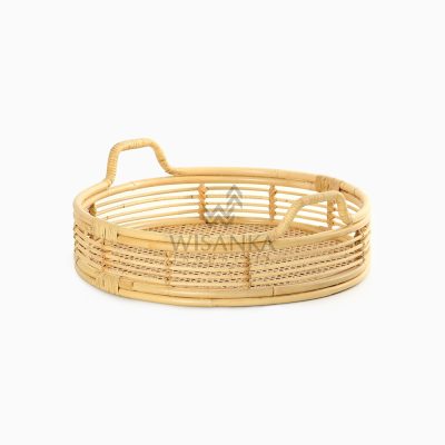Sage Tray - Wicker Tray Table - perspective view