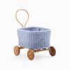 Theo Doll Pram - Natural Rattan Baby Doll Bed