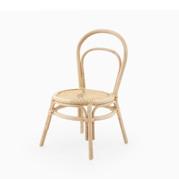 Ton Kid 椅 - 適合幼兒的天然藤製兒童椅