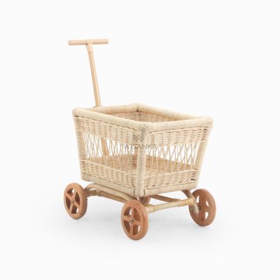 Treno Doll Pram - Rattan Baby Doll Bed