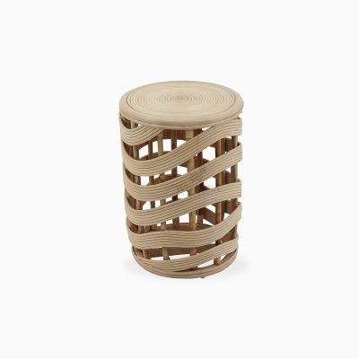 Tubo Side Table - Rattan Wavy Side Table
