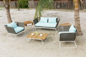 Jerome Living Set - Synthetic Rattan Patio Furniture