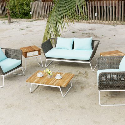 Jerome Living Set - Synthetic Rattan Patio Furniture