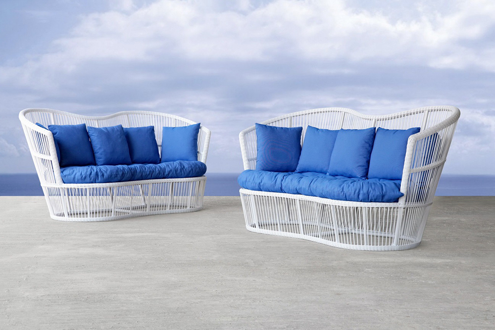 Iddo Sofa - Patio Perfection Dive into Luxury with White Wicker Patio Furniture