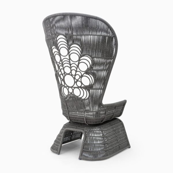 Tavus Kuşu Halatlı Dış Mekan Sandalyesi - perspektif arka görünüm