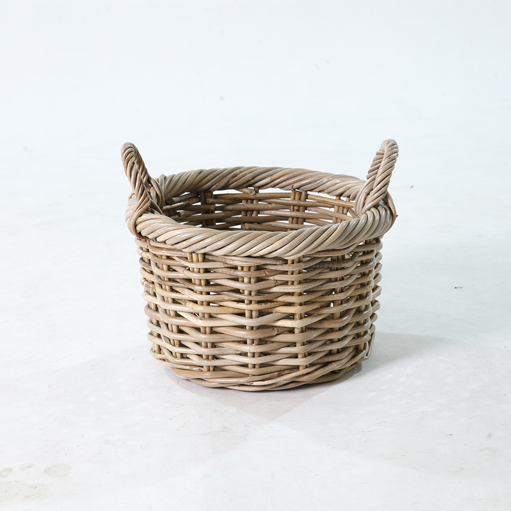 Sisi Basket – Natural Rattan Kubu Storage Basket - side